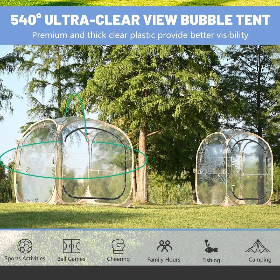 NAIZEA Large Bike Storage Tent, 47" Depth Storage for 6 Bikes Waterproof Outdoor Bicycle Cover, Lawn Mower Garden Tools Shed, Backyard Storage Room Tent Shelter W/Fixing Peg & Rop