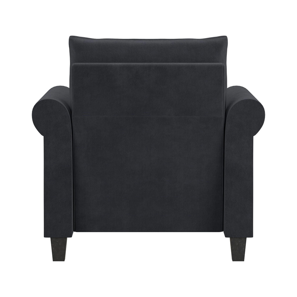 Lifestyle Solutions Fallon Armchair with Nail Head Trim, Gray Fabric