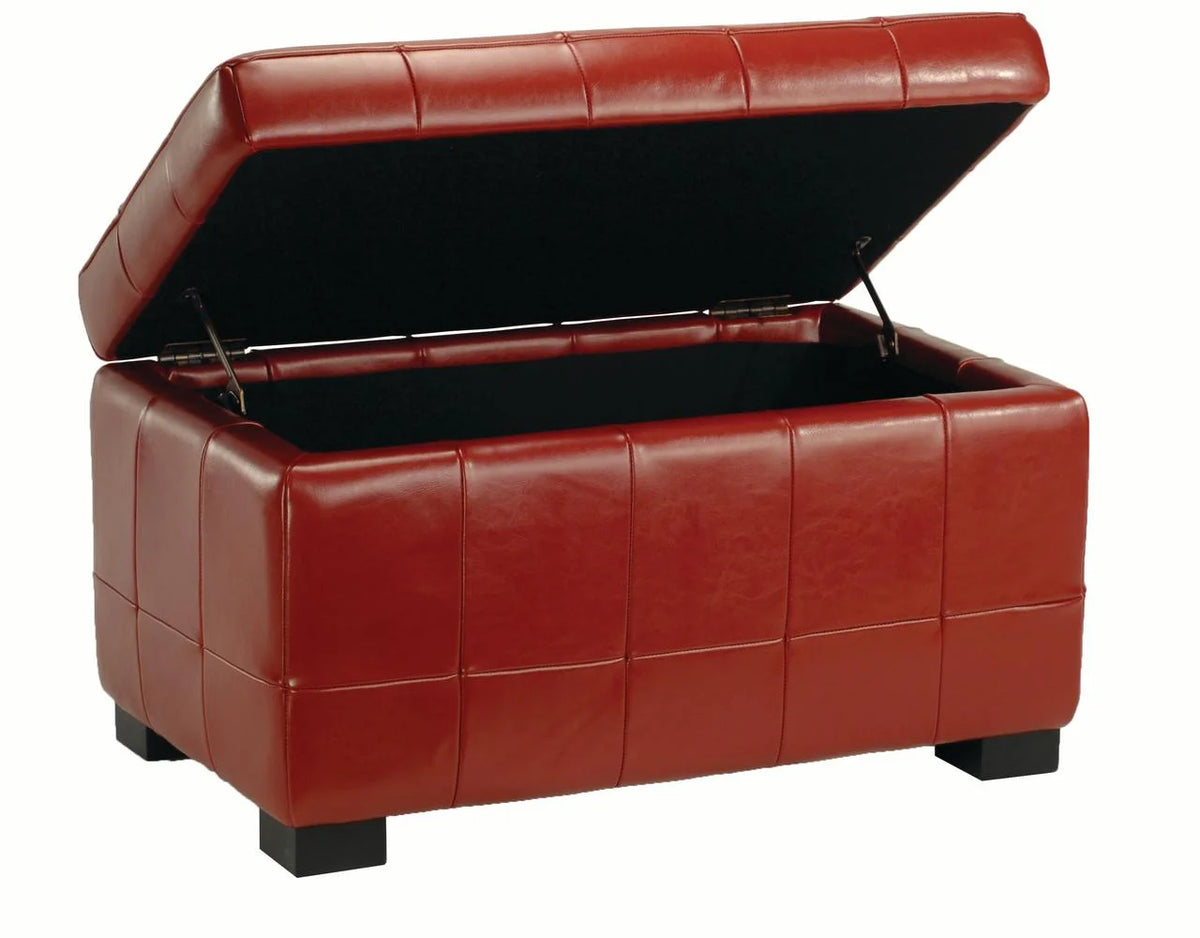 SAFAVIEH Small Manhattan Rustic Tufted Storage Bench, Brown
