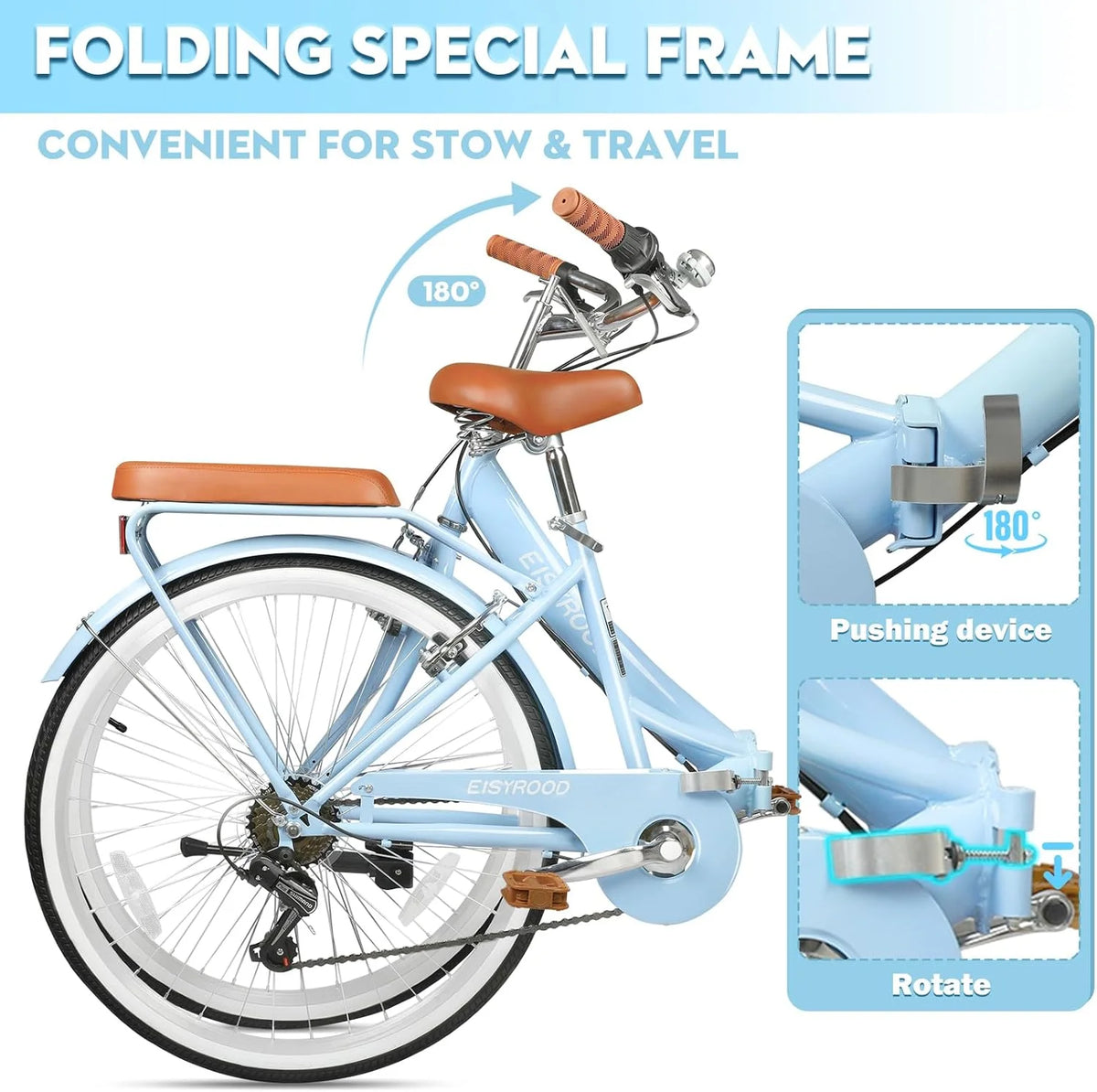 Gaonala 26 inch Womens 7-Speed Pink Cruiser bicycles a versatile family bike and womens beach bikes for urban commutes and leisure