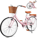 Gaonala 26 inch Womens 7-Speed Pink Cruiser bicycles a versatile family bike and womens beach bikes for urban commutes and leisure