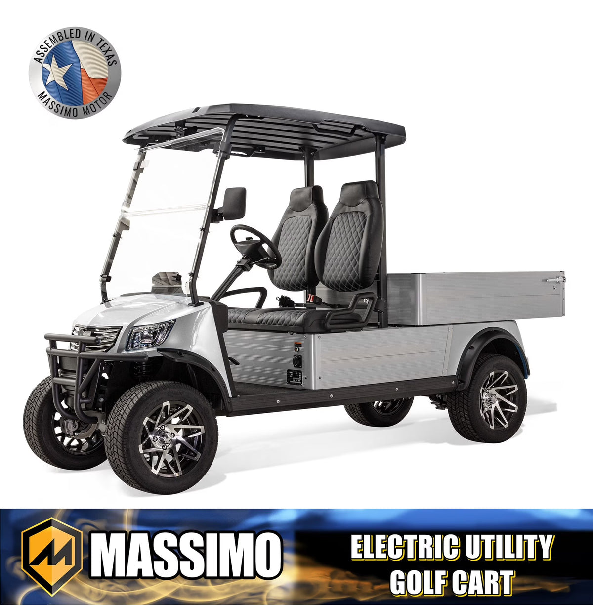 Massimo MVR Cargo Max Electric Utility Golf Cart 48V 5kW Motor - Blue