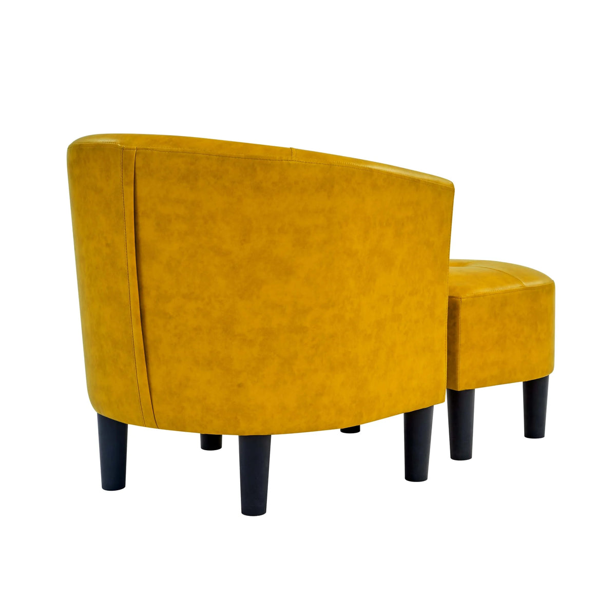 Bonzy Home Velvet Accent Chair with Ottoman for Living Room,Beige