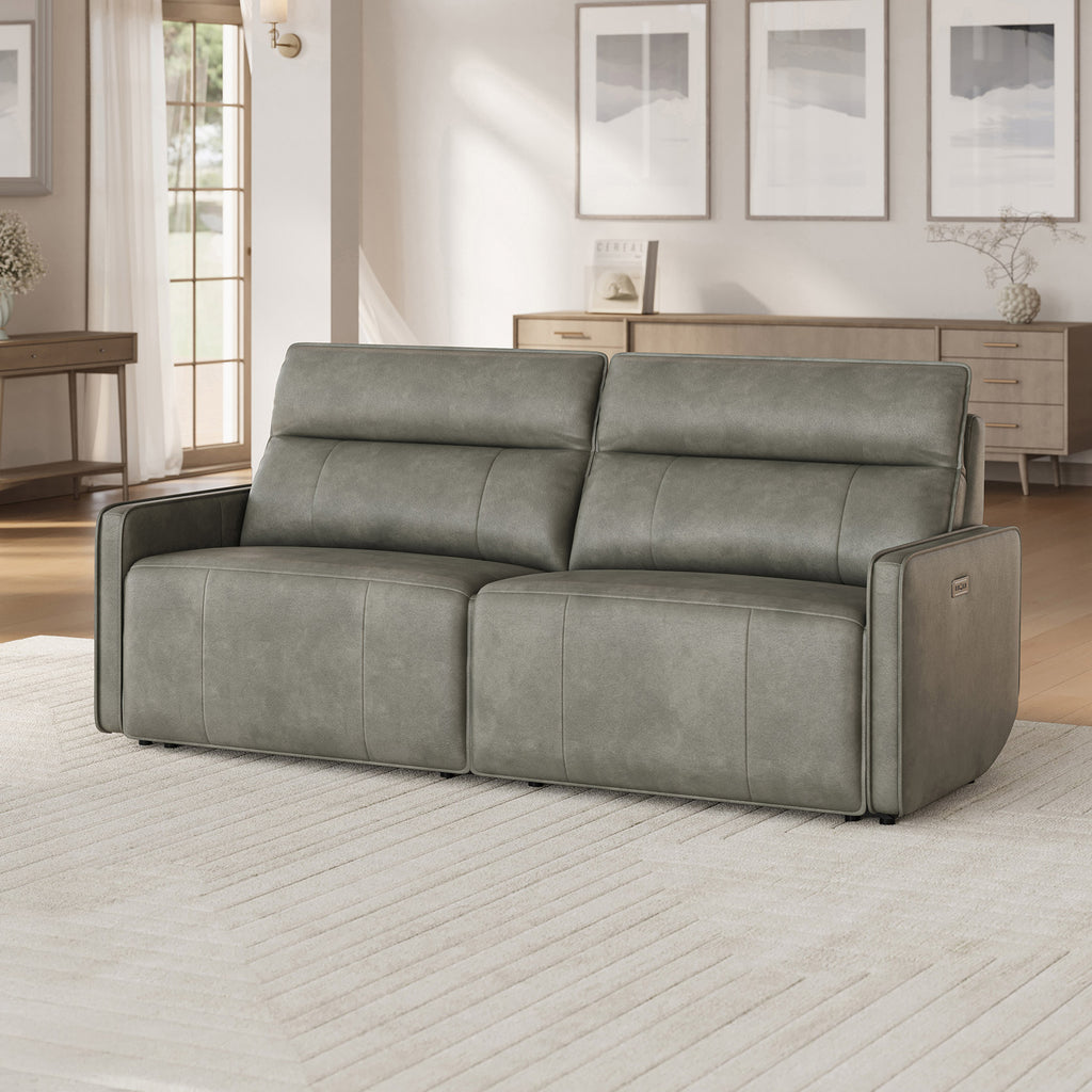 Henredon Keira Leather Zero-gravity Reclining Sofa