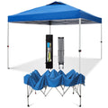 Phi Villa 10ft x 10ft Blue Pop Up Outdoor Canopy, Waterproof