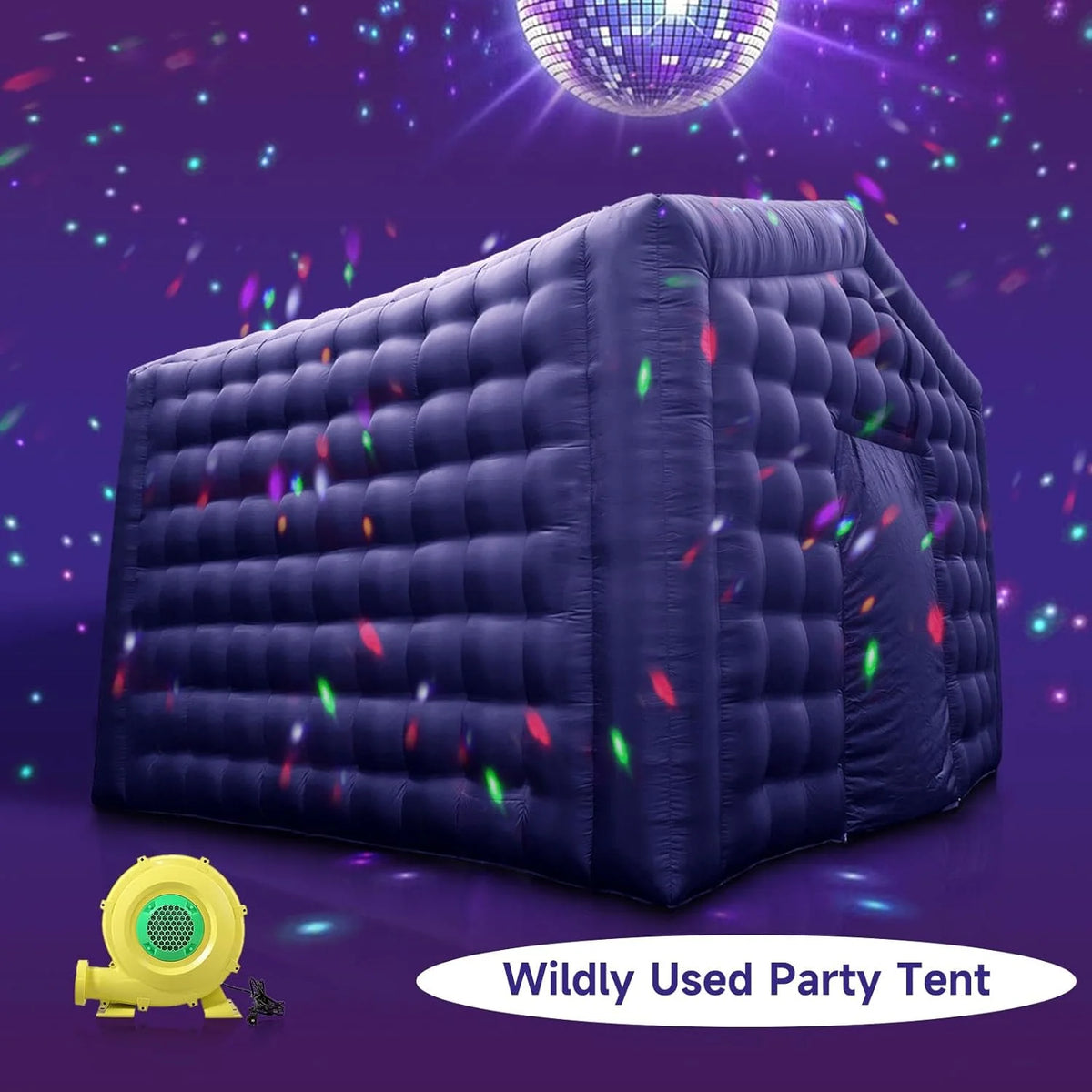 Connsann Inflatable Nightclub Tent with Blower, Oxford Cloth, for Outdoor Party, Club, and Entertainment Use (No LED Lights)