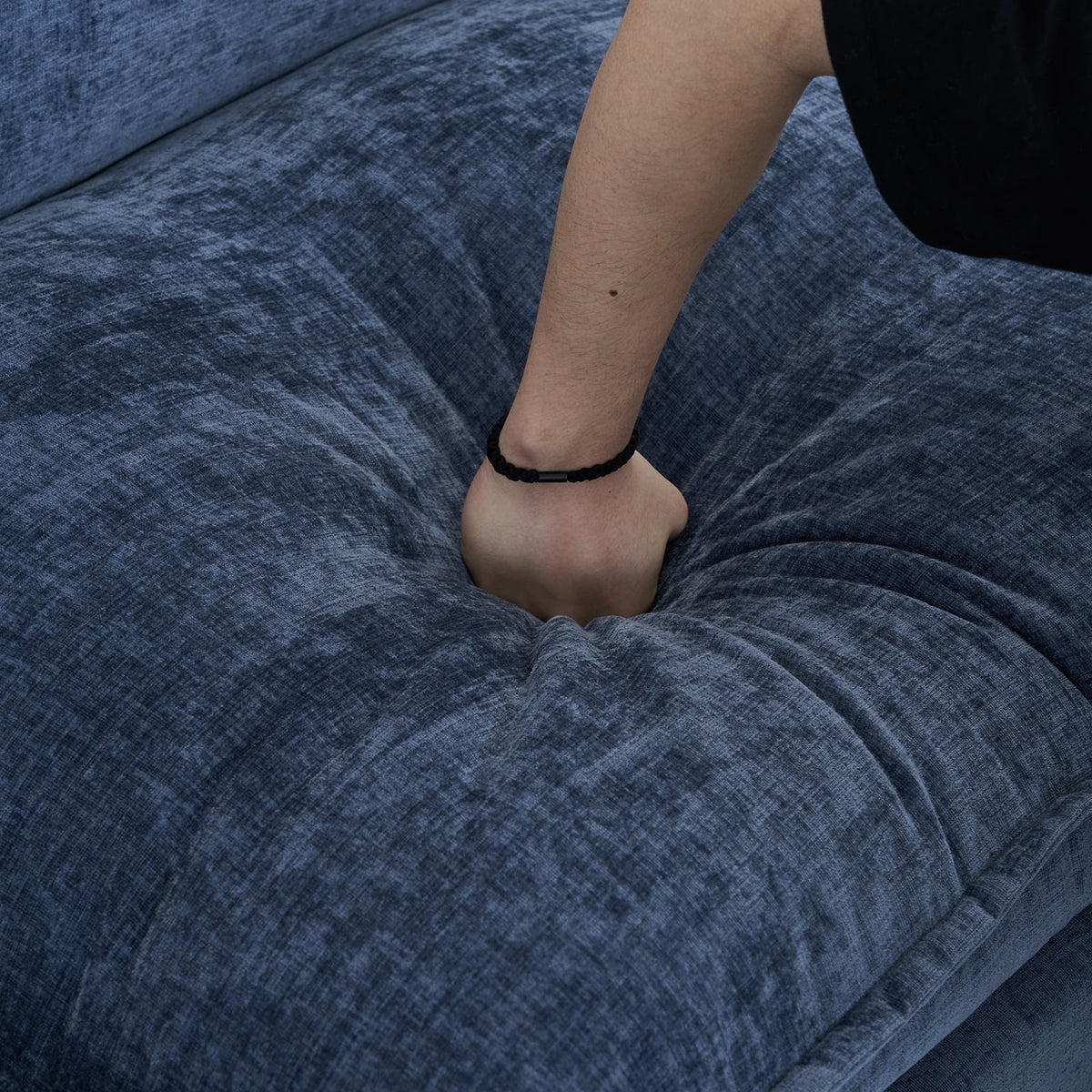 Zimtown Sectional Sofa with Ottoman, L Shaped Convertible Couch with Removable Chaise Chenille Fabric Sofa Set for 4-6 Persons Living Room Furniture Dark Grey