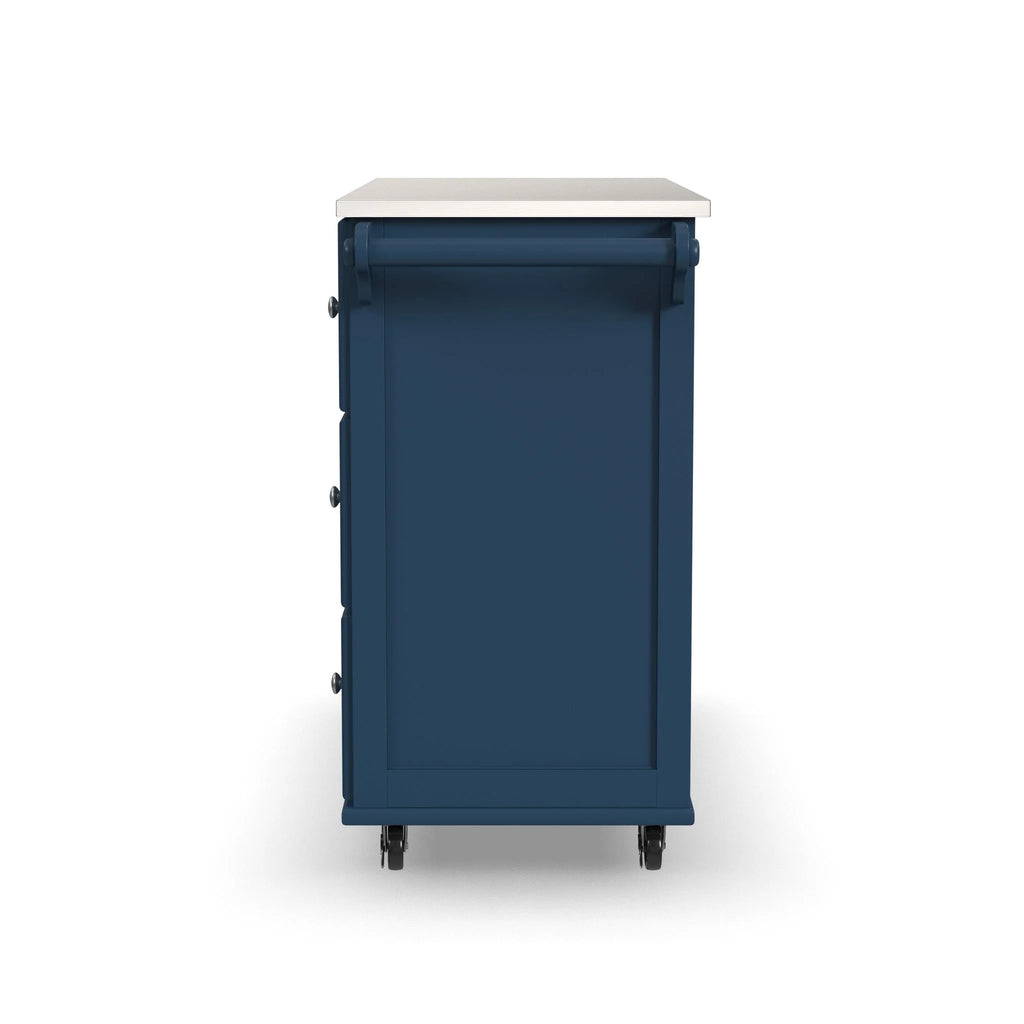 Homestyles Dolly Madison Engineered Wood Kitchen Cart in Sage Green/Nickel