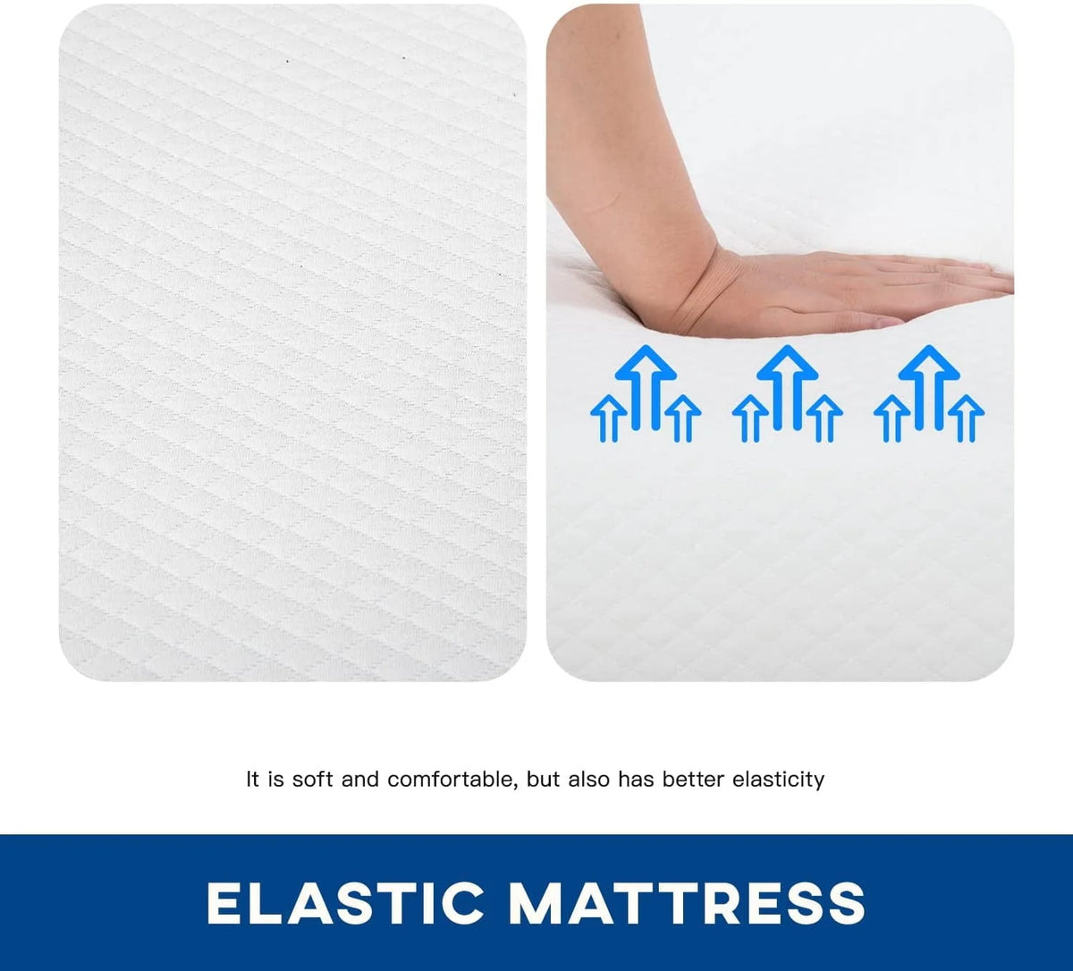 FDW Twin Mattress 6 inch Gel Memory Foam Mattress Queen Mattresses Medium Firm Mattresses，White