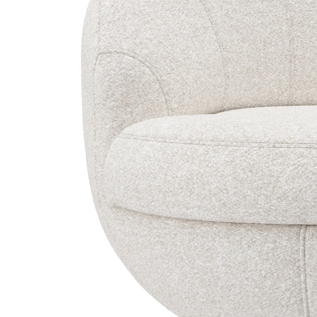 Hillsdale Boulder Upholstered Swivel Storage Chair, Ash White