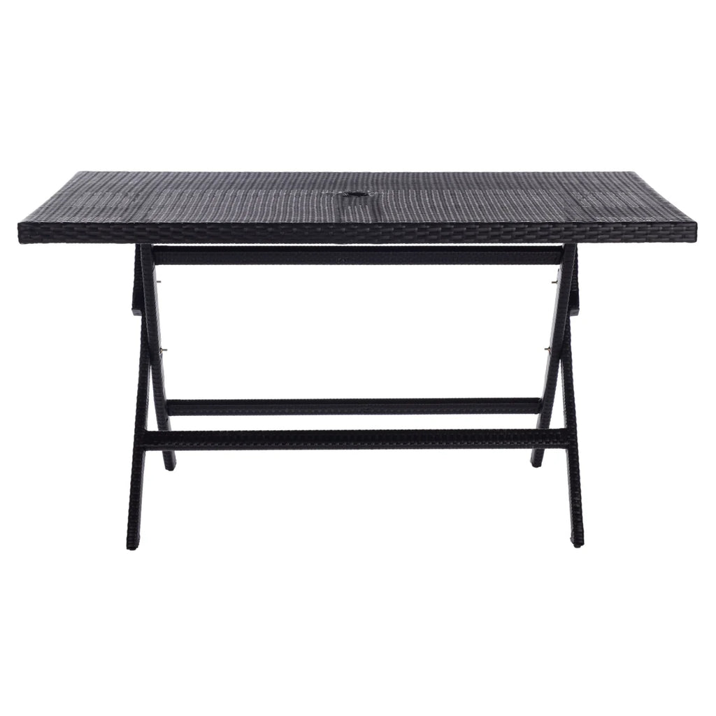 SAFAVIEH Outdoor Collection Akita Folding Table Black