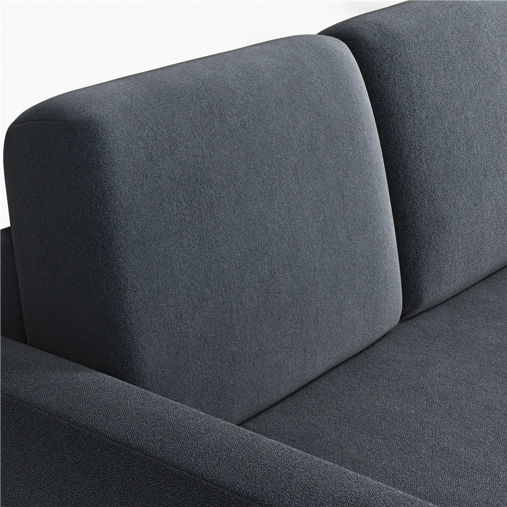 Alden Design Reversible Sectional Sofa with USB & Type-C Ports for Livingroom, Light Gray