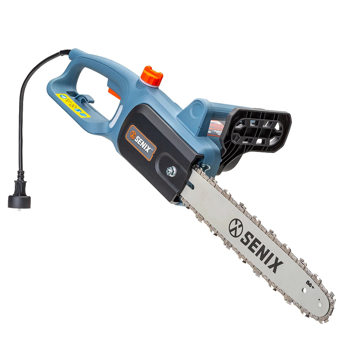 SENIX 14-inch 10 Amp Electric Corded Chainsaw, 3/8-inch pitch, 8.2 m/s chain speed, CSE10-L
