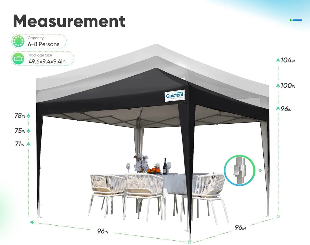 Quictent 8'x8' Pop up Canopy Tent with Sidewalls Instant Outdoor Gazebo Canopy Tent Shelter Enclosed Waterproof, with Wheeled Bag (Pink)