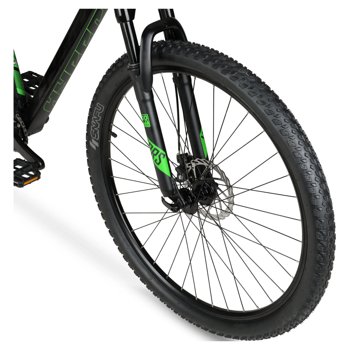 Hyper 29" Carbon Fiber Men's Mountain Bike, Black/Green
