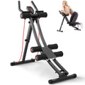 HIJOB Foldable Abdominal Trainers Fitness Equipment Machine with LCD Display for Home Gym Full Body Exercise, Max 440lbs