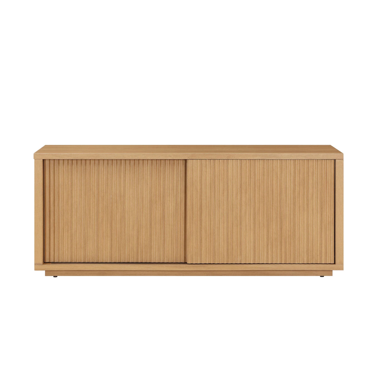 Beautiful Fluted TV Stand for TVs up to 70 by Drew Barrymore, Rich Black Finish