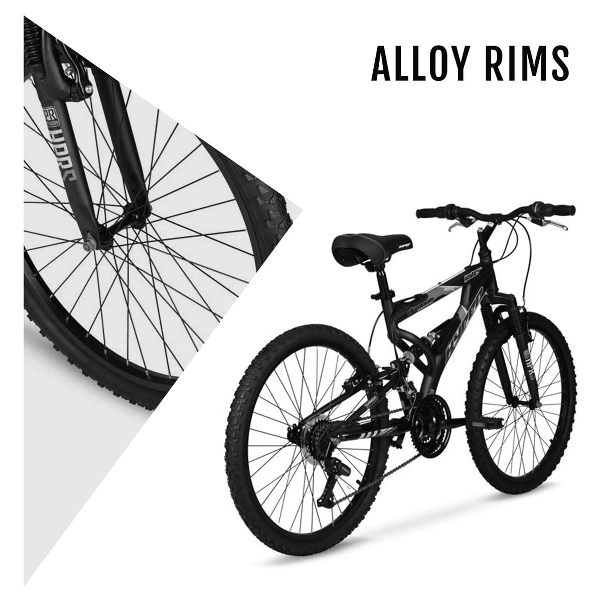 Hyper 24" Boy's Havoc Mountain Bike, Black