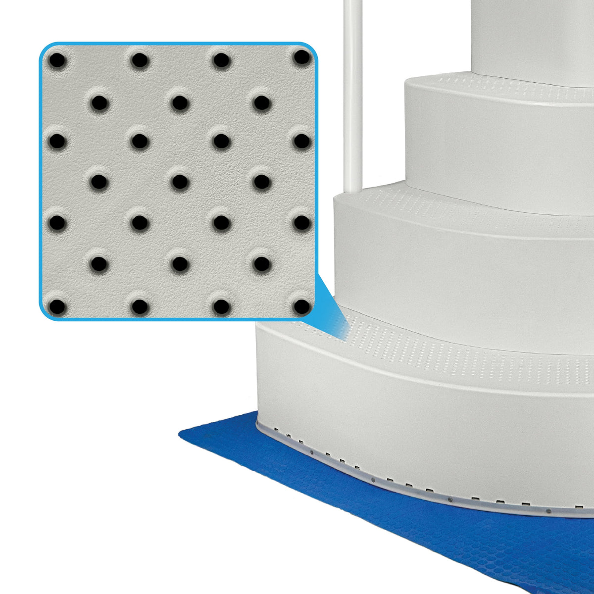 Aqua Select Resin Step in a Box Ultra Sturdy Steps, Oyster Shell White