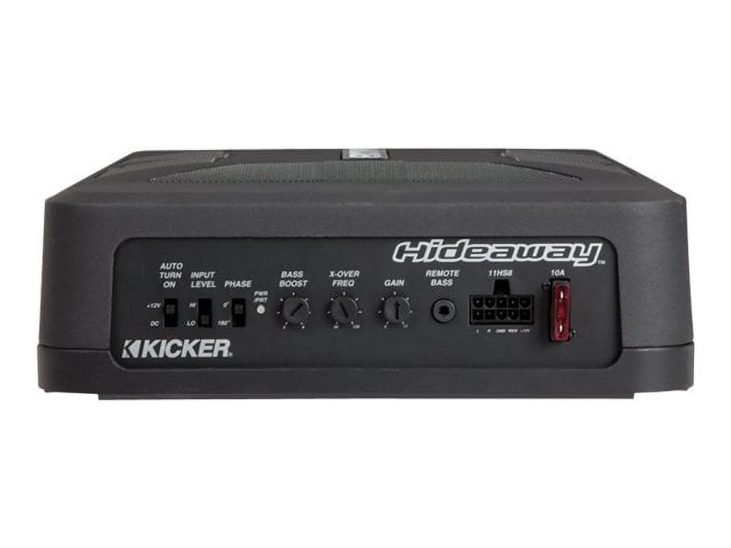 Kicker Wireless Compact Powered Car Subwoofer, Black, 8"