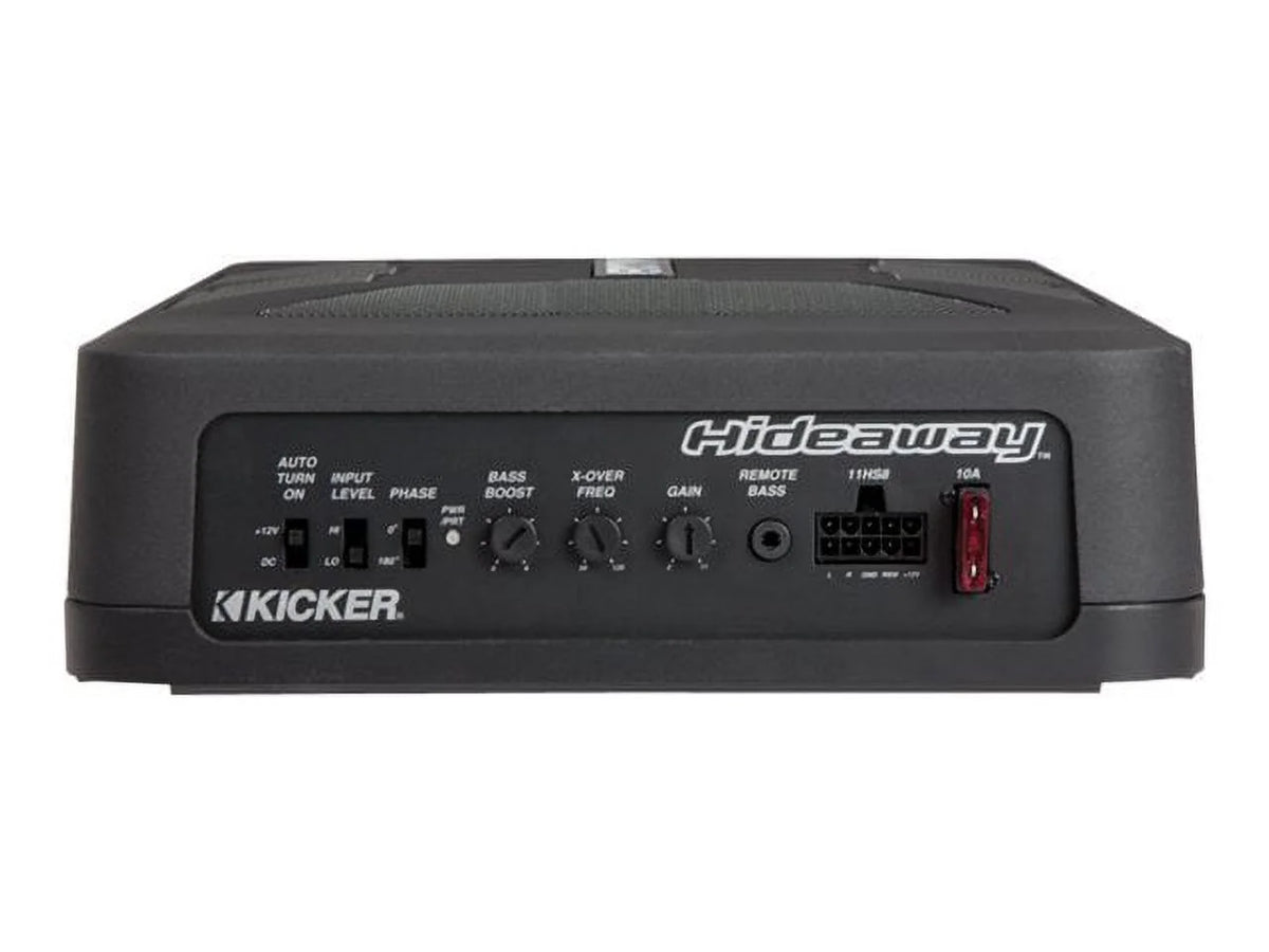 Kicker Wireless Compact Powered Car Subwoofer, Black, 8"