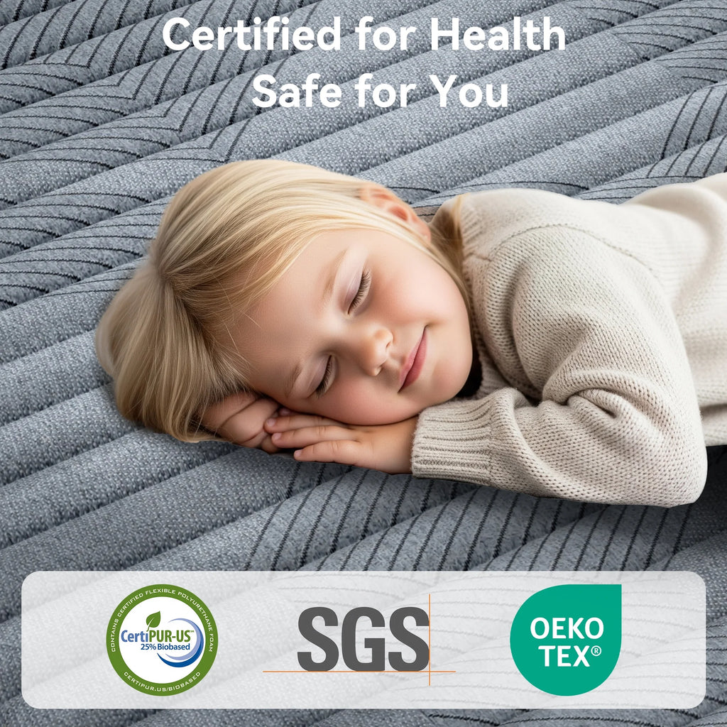 LIBORIA Queen Mattress, 10 inch Cooling Gel Memory Foam, Pocket Spring Hybrid Mattress in a Box, Pressure Relief, CertiPUR-US Certified