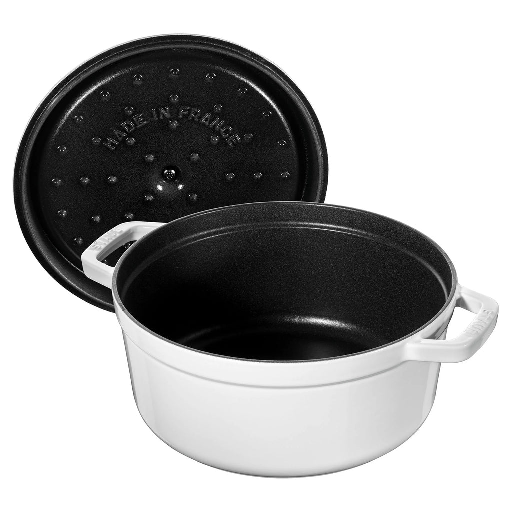 Staub Cast Iron 4-qt Round Cocotte - Matte Black