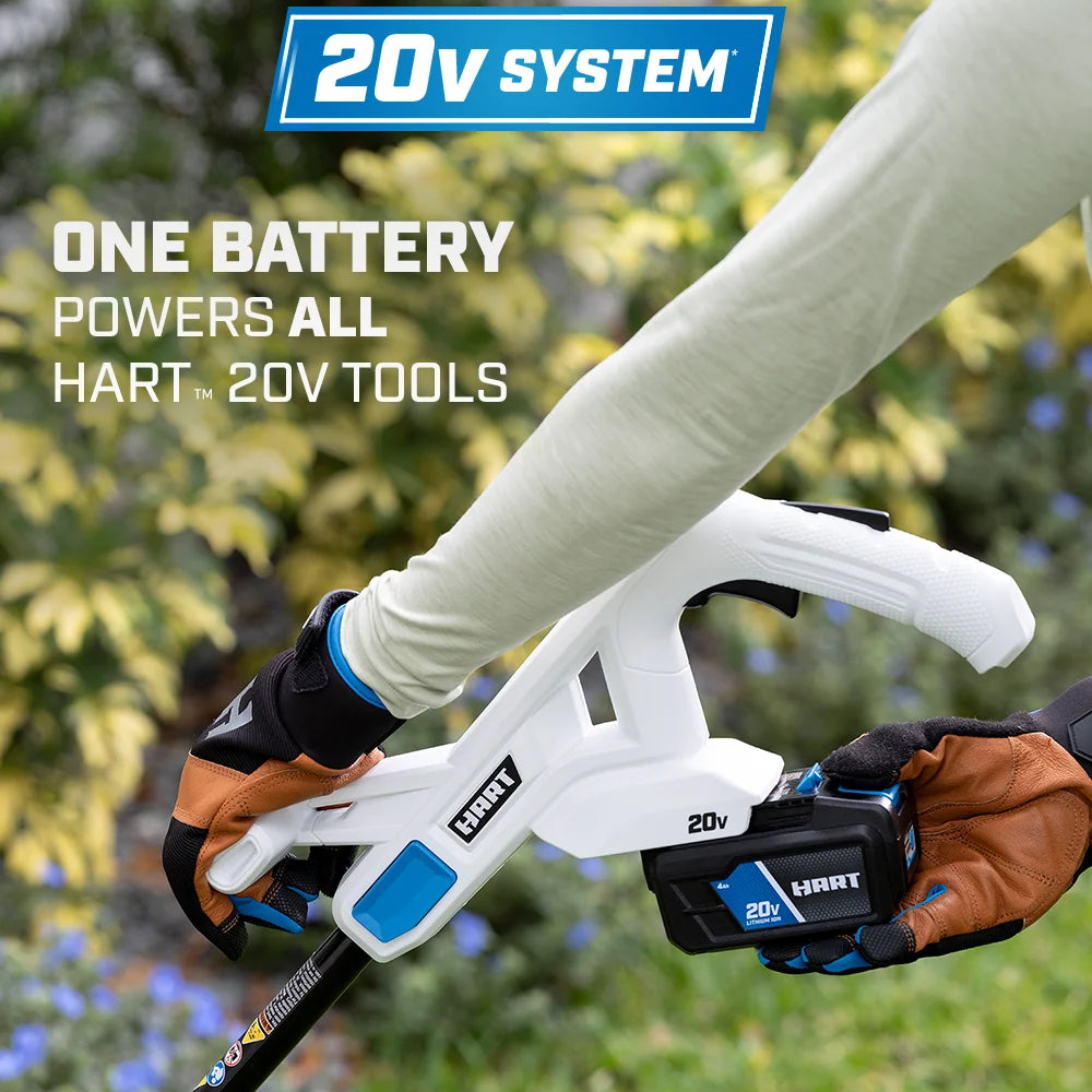 HART 20V 12" Cordless Trim Mower Kit, (1) 4.0Ah Lithium-Ion Battery
