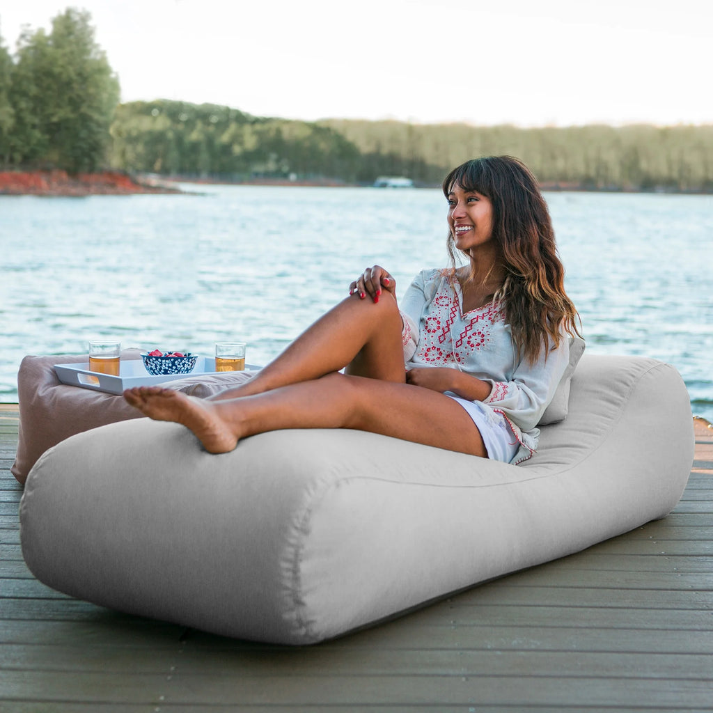 Jaxx Bean Bags Jaxx Arlo Outdoor Bean Bag Lounge with Pillow Granite