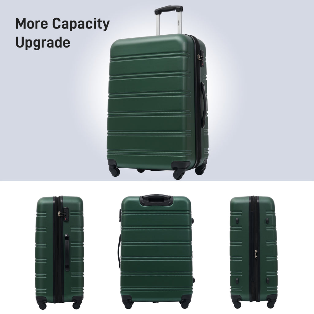 Luggage Sets 3 Piece, Hardside Expandable Ultra Durable PC Lightweight Carry On, Travel Suitcase Set with TSA Lock Spinner Wheels, Multicolor Purple