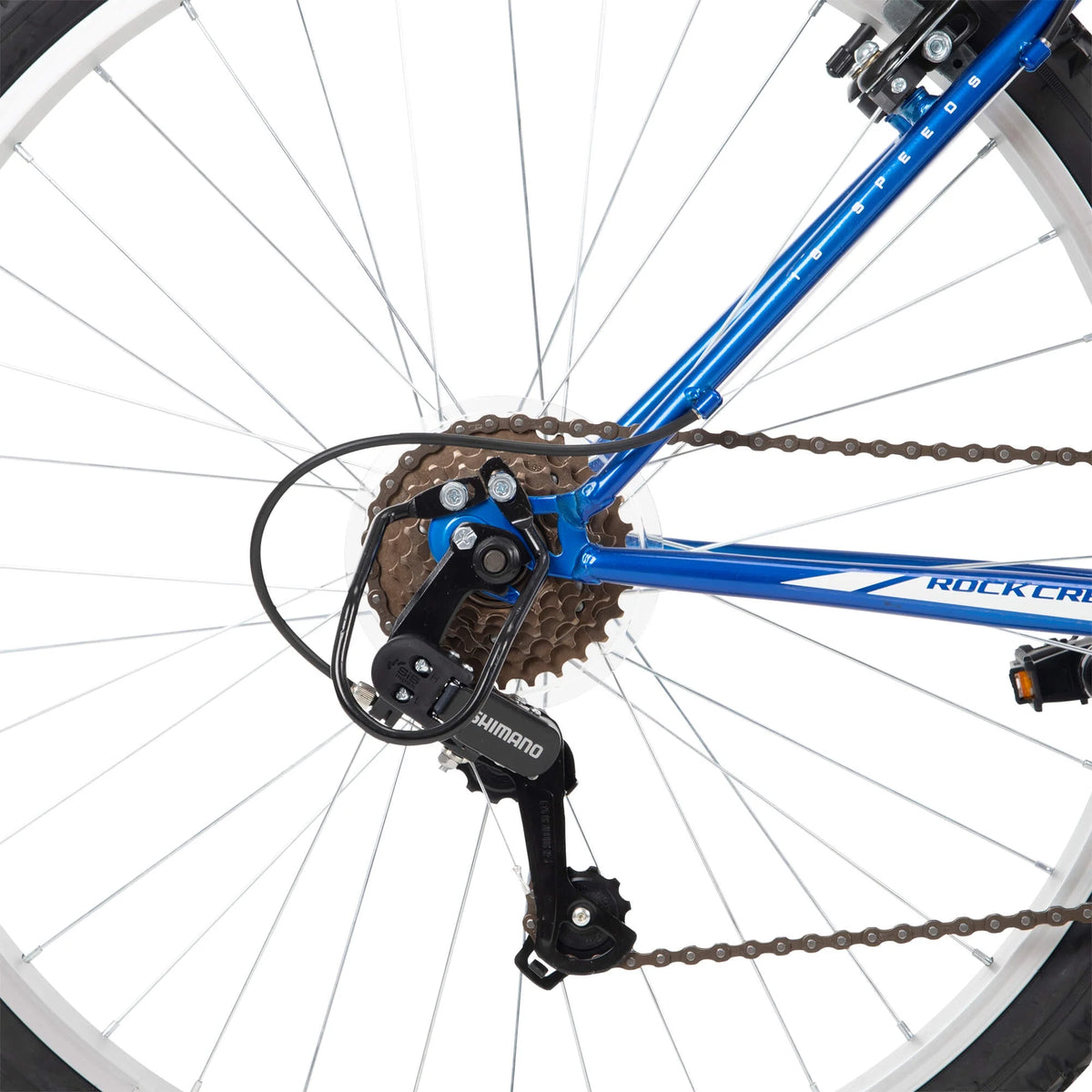 Huffy 26" Rock Creek Mountain Bike, Fits Riders 5'0"+, Blue, Adult, Men's