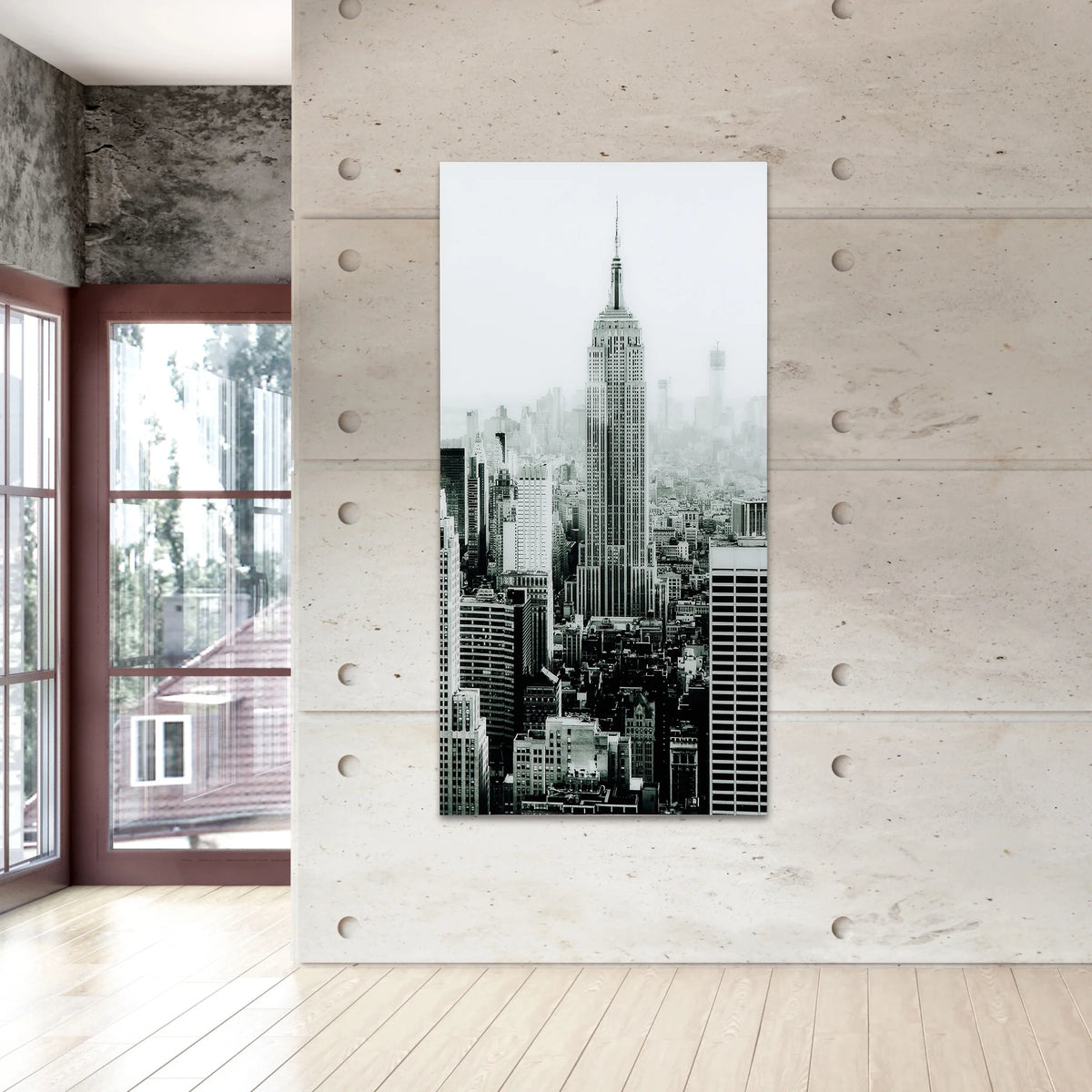 Empire Art Direct Blue Splash Frameless Free Floating Tempered Glass Panel Graphic Wall Art, 72" x 36", Ready to Hang