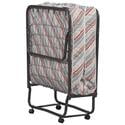 Linon Torino Folding Rollaway Guest Bed with 4" Innerspring Mattress, Cot