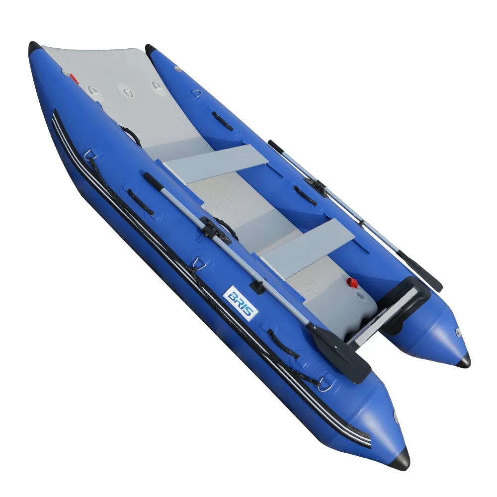BRIS 11 ft Inflatable Catamaran Inflatable Boat Dinghy Mini Cat Boat Blue