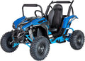UTV Ride on Car (Large),Shock Absorber, 48V Electric Vehicles with Disk Brake, Gear Switch, Steel Frame, Off-Road Tire, Flexible Seat Belt and Seat, Three-Speed Parental Limit-Lock Function (Blue)
