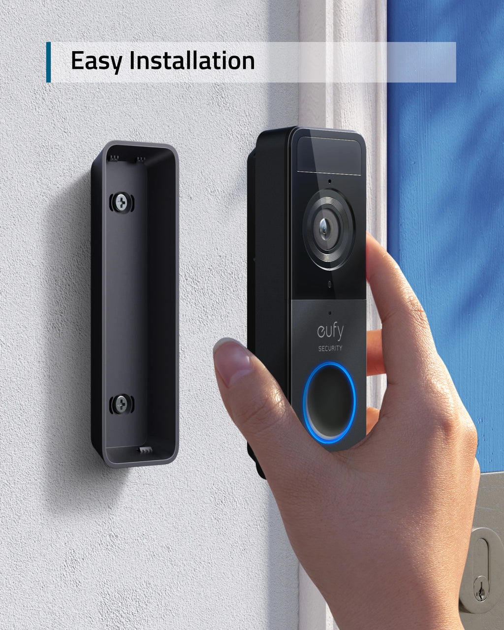 eufy Wireless 1080p Video Doorbell with Chime, Locally Stored Data