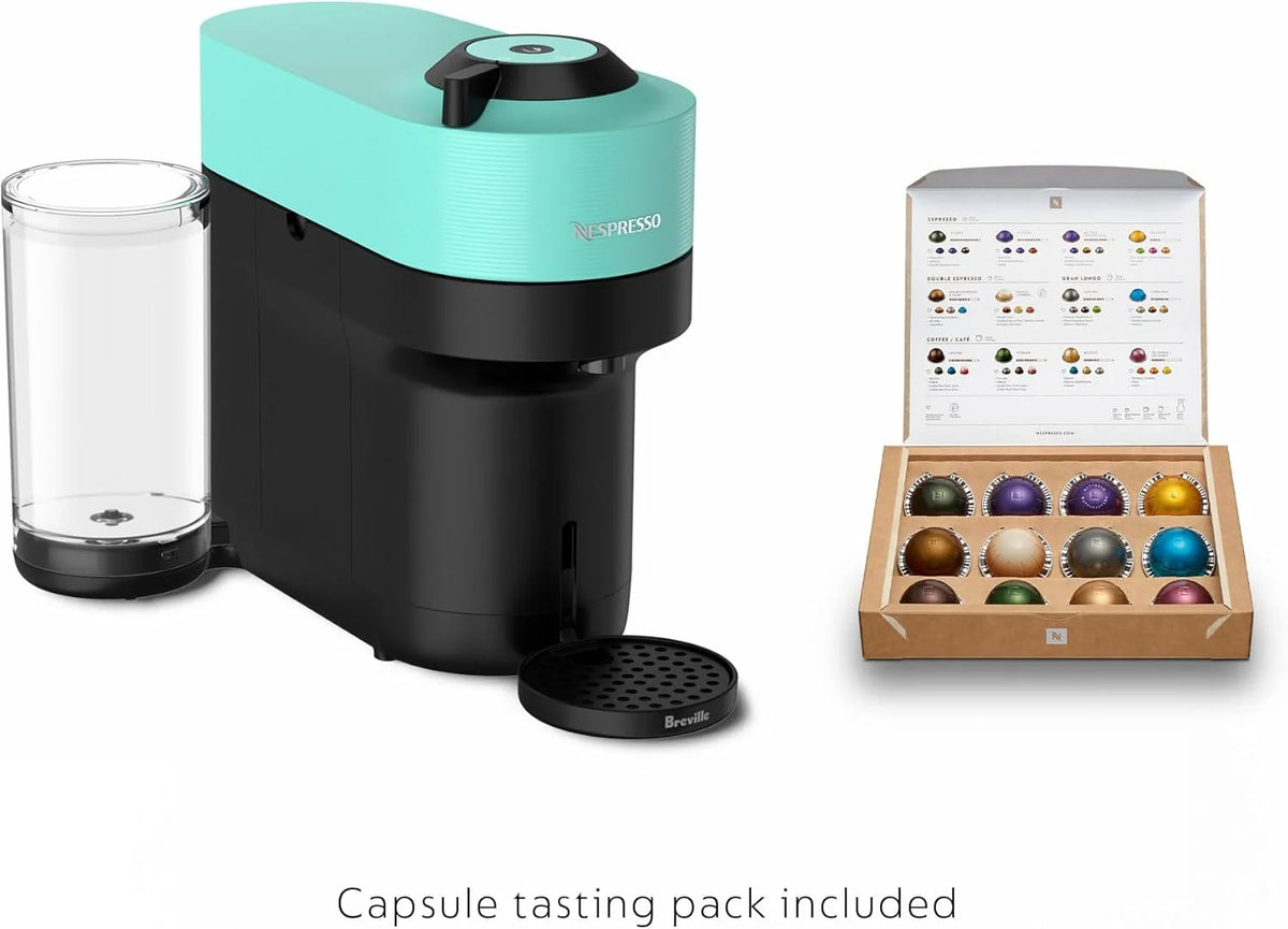 Nespresso Vertuo Pop+ Coffee and Espresso Maker by Breville, Aqua Mint