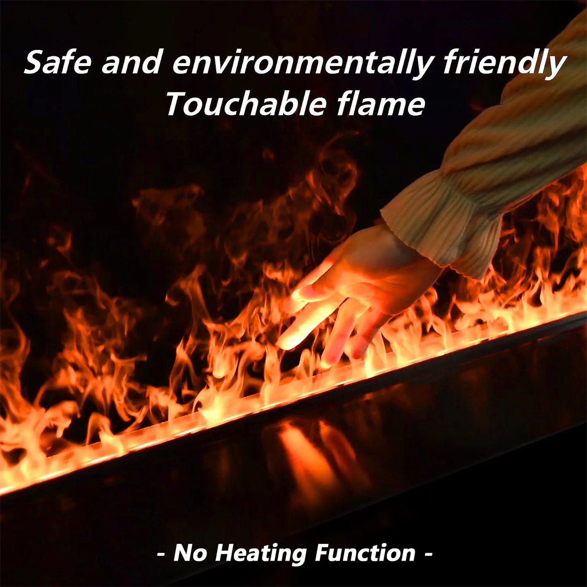 31.5-inch Water Vapor Fireplac with Dual-mode Water Supply System,Vapor Fireplace with 3D Realistic Flame,Electric Fireplace with Remote/Touch Control for Timer,Dimmable