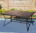Sophia & William 6-seat Outdoor Metal Table with Adjustable Umbrella Hole 1.57" or 1.9"
