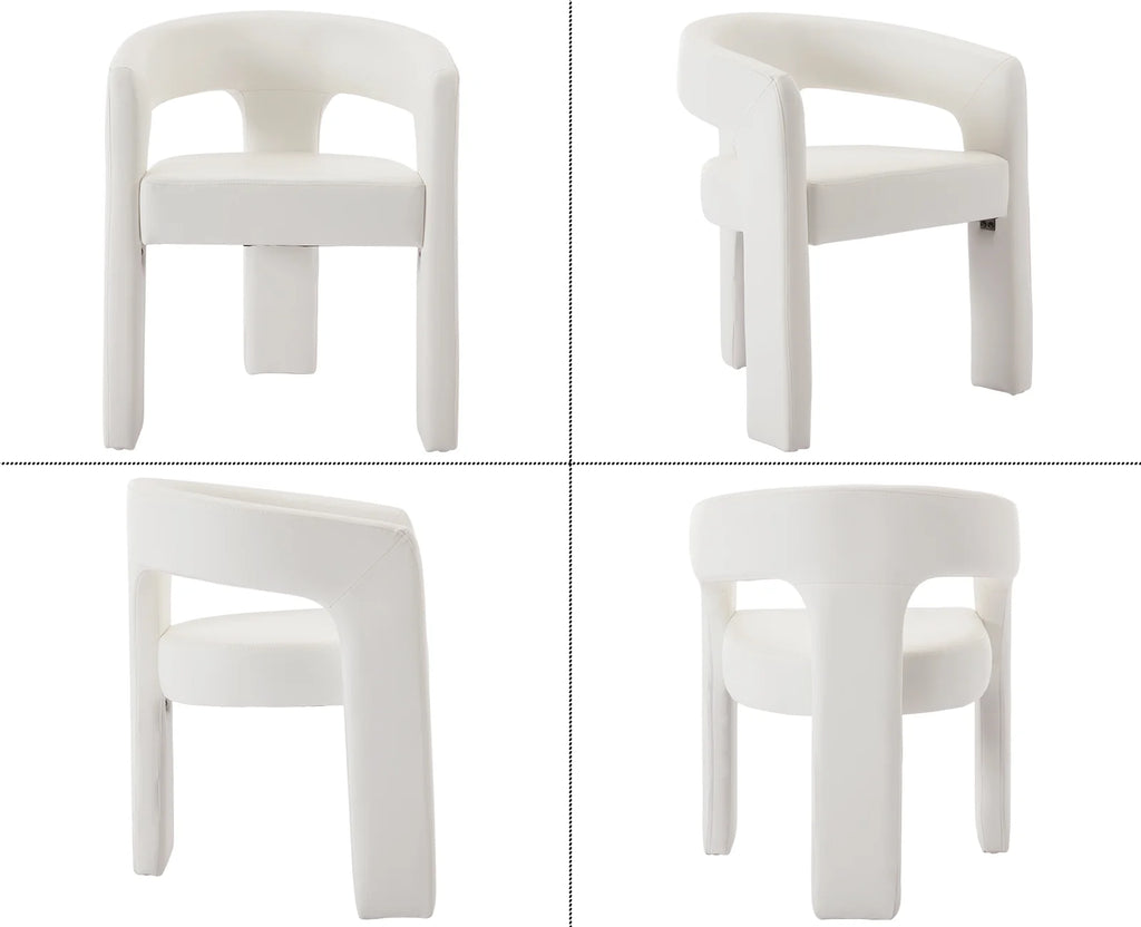 Guyou Modern Sherpa Upholstered Dining Chair, Cute Barrel Side Armchair Kitchen Chair with Armrests and Back for Living Room Dining Room Bedroom, Green