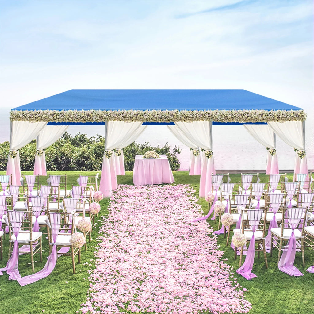 10'x30' Outdoor Party Tent with 8 Removable Sidewalls - Waterproof Canopy Patio Wedding Gazebo for Backyard Events, Blue