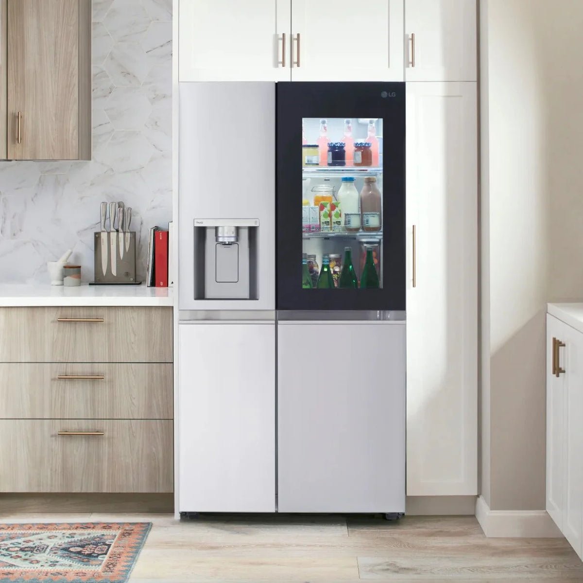 LG 27 Cu. ft. Side by Side Refrigerator w/ InstaView, Stainless Steel (LRSOS2706S)