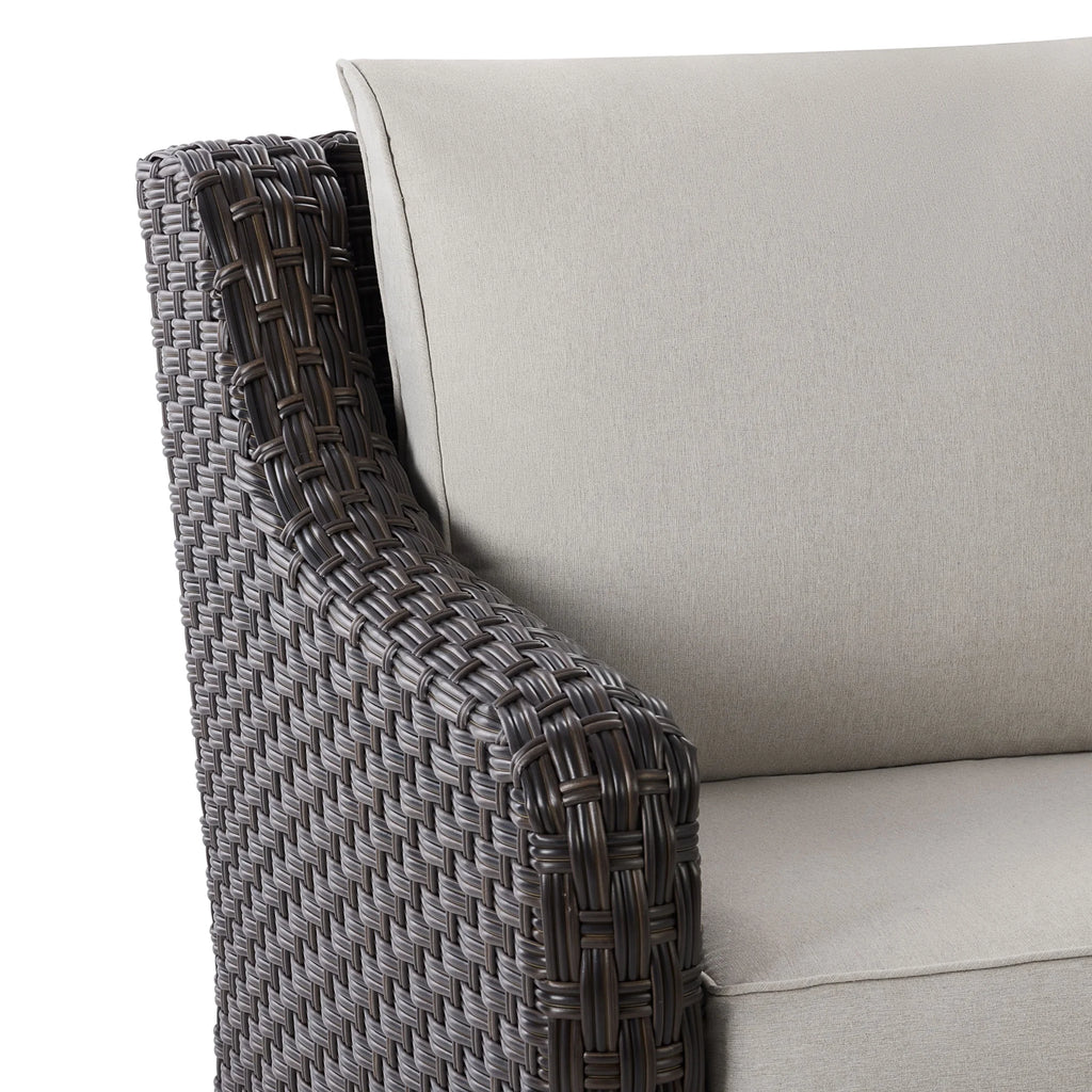 Better Homes & Gardens River Oaks Outdoor Swivel Gliders with Patio Covers, Set of 2, Dark Brown
