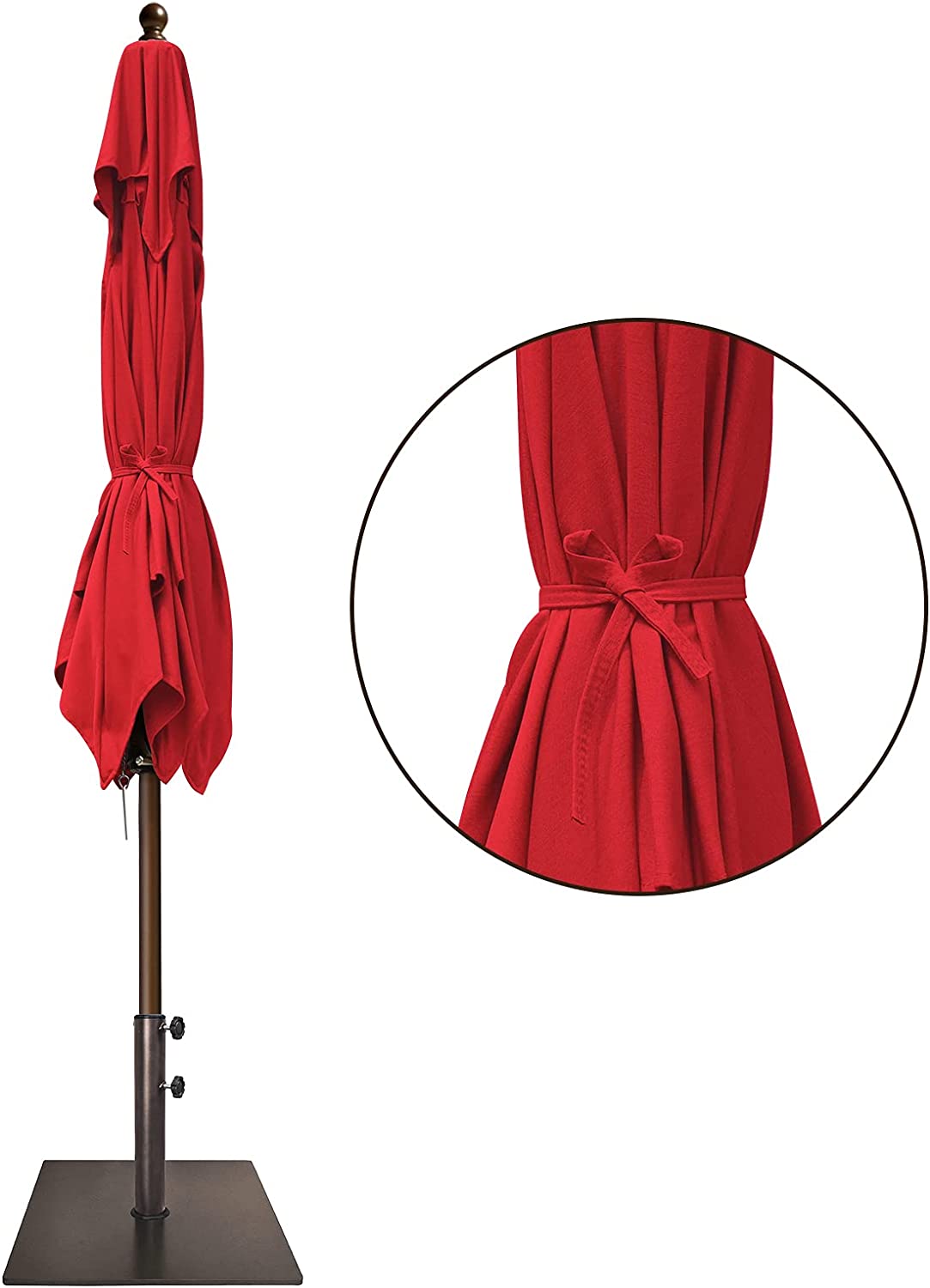 EliteShade Sunumbrella 6x6Ft Square Market Umbrella with Ventilation