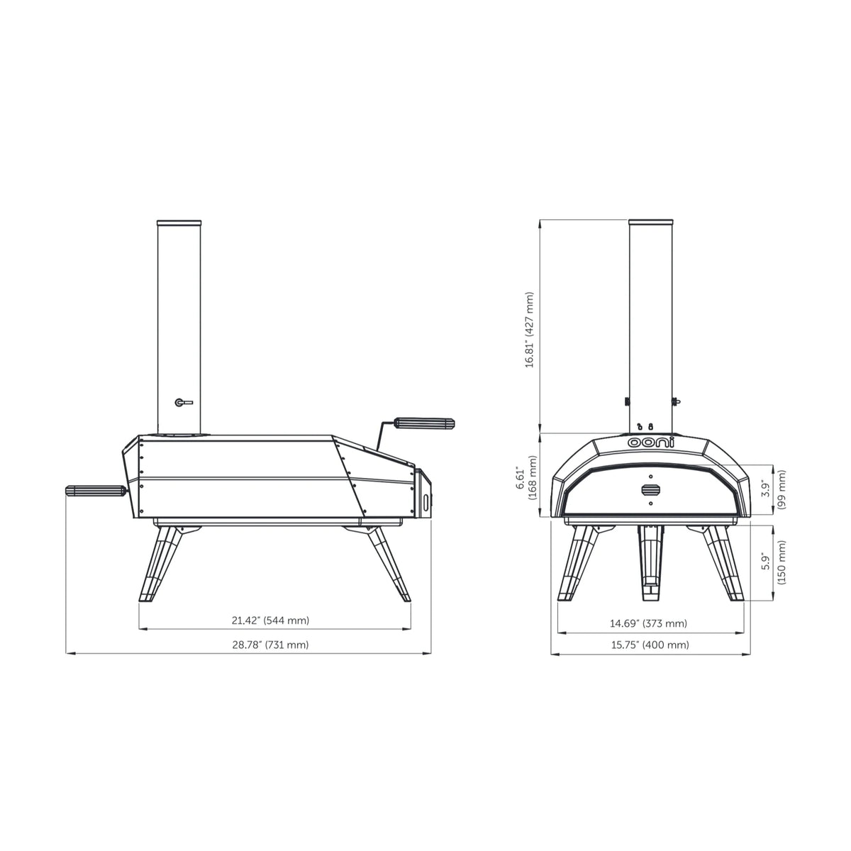 Ooni Karu 12 Multi-Fuel Portable Pizza Oven (#UU-P0A100)