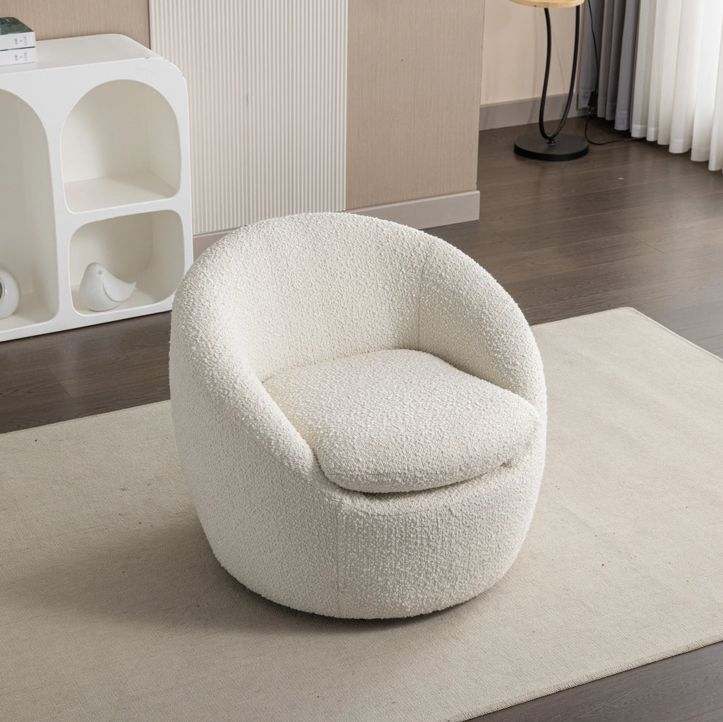 Roundhill Furniture Winnie Modern Barrel Chair, 360 Swivel