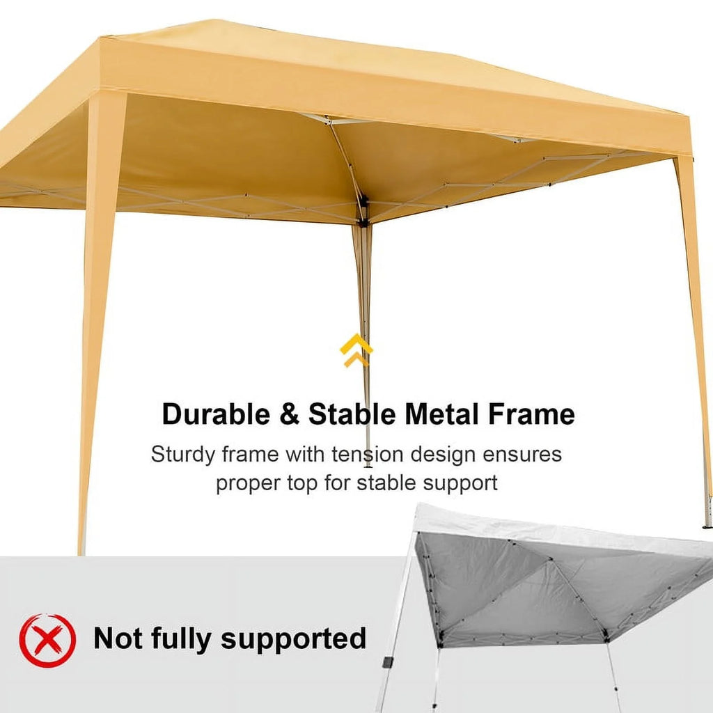 Clipop Portable 10x10ft Pop Up Gazebo, Instant Canopy Waterproof Anti-UV Shelter with 4 Side Panels & Carry Bag,Blue