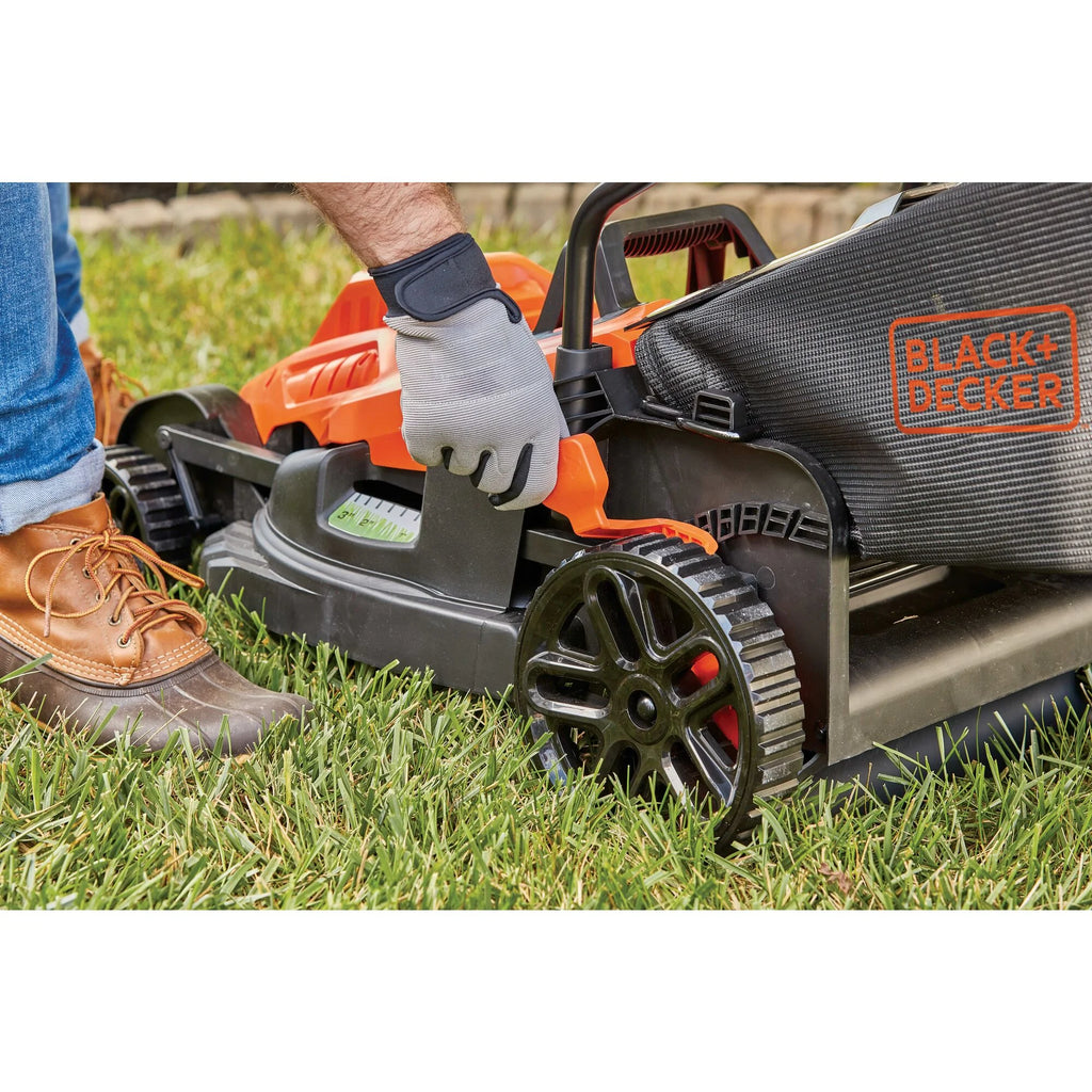 BLACK+DECKER 15 Corded Electric Push Walk-Behind Mower, Comfort Grip Handle