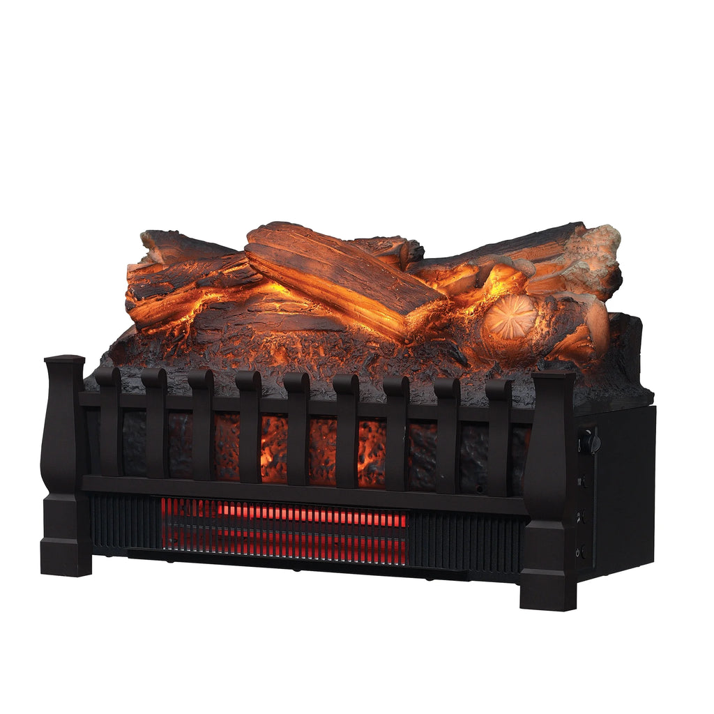 Duraflame Infrared Quartz Log Set Heater with Realistic Ember Bed and Logs, Black, 13.64 lb