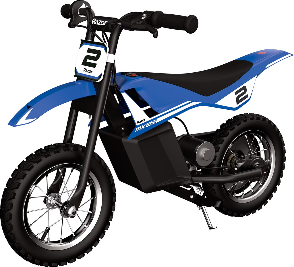 Razor Dirt Rocket MX125 Electric-Powered Dirt Bike - Black with Decal Included, for Child 5+